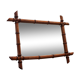 Miroir bois imitation bambou années 20, 70x52 cm