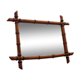 Miroir bois imitation bambou années 20, 70x52 cm