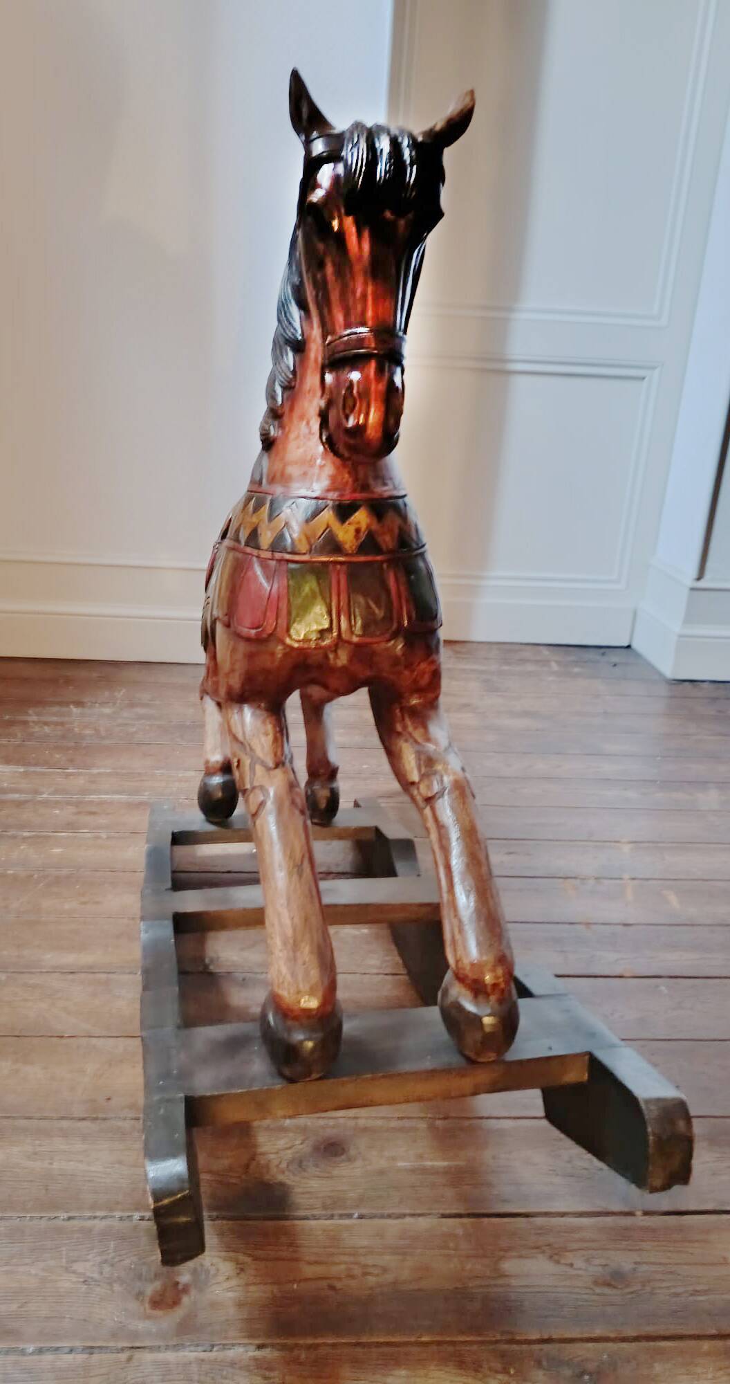 wooden rocking horse