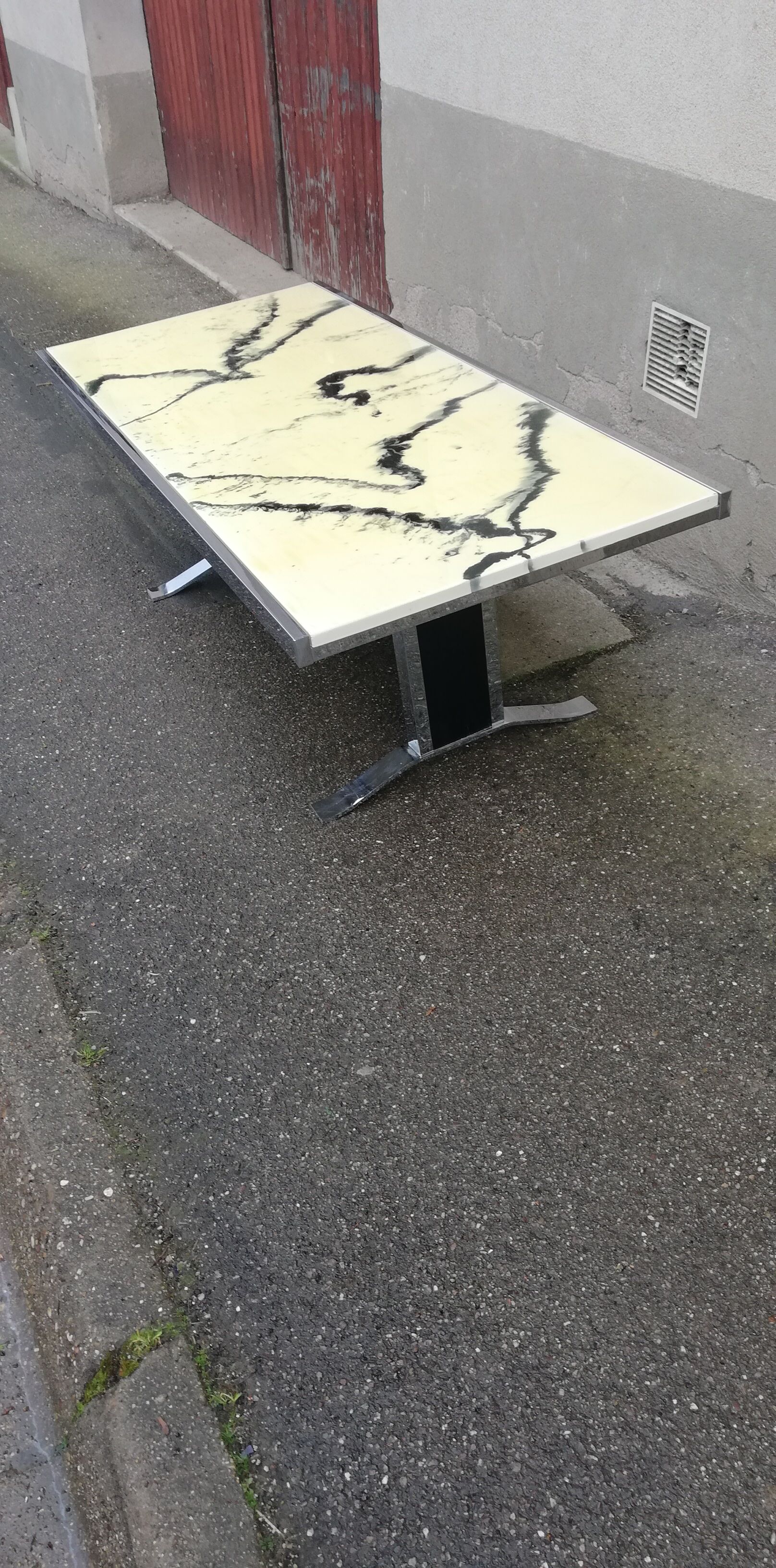Vintage chrome and bakelite coffee table