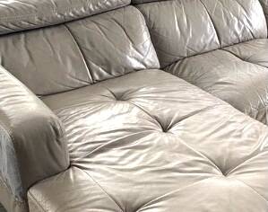 Leather corner sofa