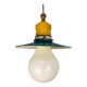 Metalarte XL "Bulb" ceiling pendant, white opaline glass, Spain, 1970s