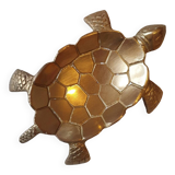 Turtle brass ashtray