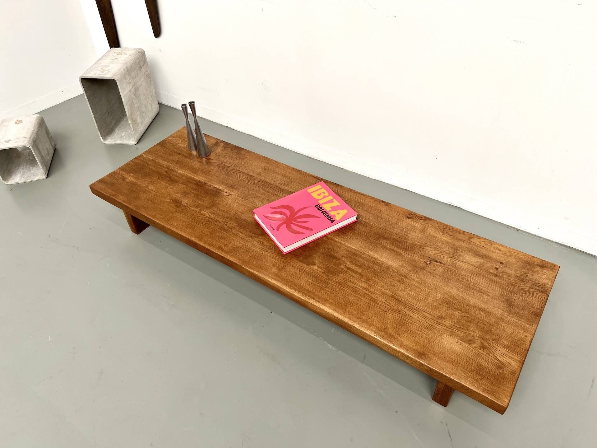 Solid oak coffee table, 1950s