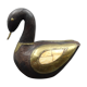Wooden and brass swan
