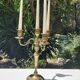 Bougeoir bronze 3 branches 4 feux