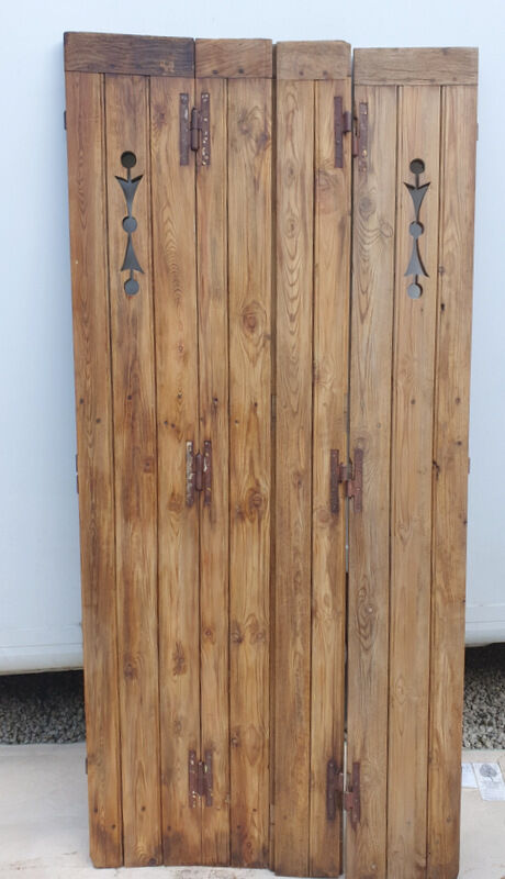 Old waxed wood shutters