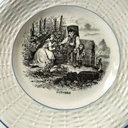 Complete set of 12 plates Digoin Sarreguemines – The 12 months (1900-1920)