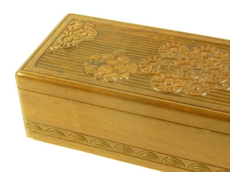 Jean Tirefort, long sculpted wooden box