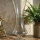Very large vintage engraved blown glass vase from the 2000s in an antique style