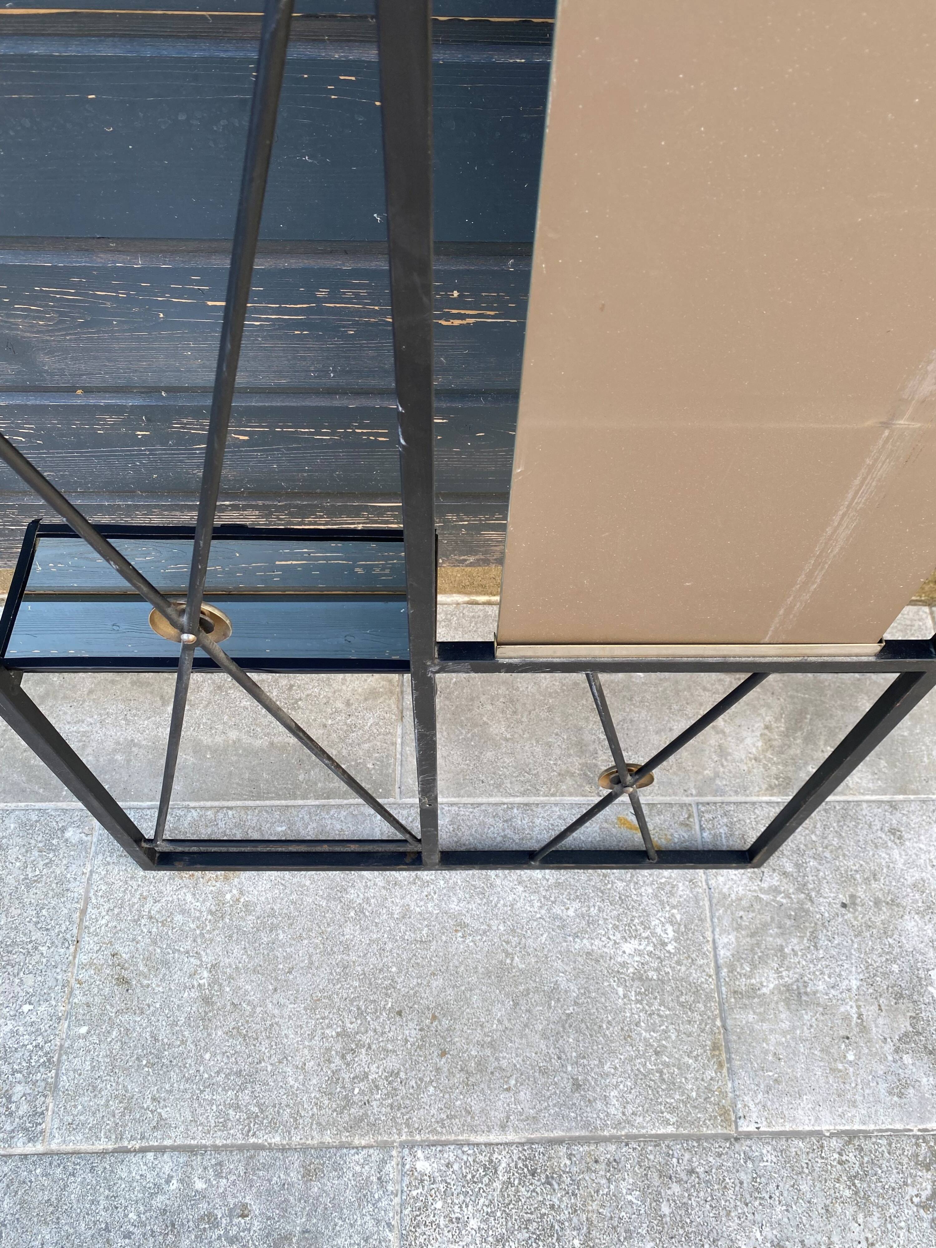 Wall-mounted coat rack mirror entrance 182x64cm vintage 1950s