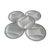 5 assiettes à  asperges, Longwy model printemps