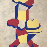 Vilma pasqualini. composition with a hat, 1973. print