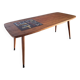 Table basse vintage, carreaux de céramique, meuble ancien
