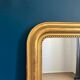 Louis-Philippe beaded mirror gilded with gold leaf, mercury glass, 138cm/103cm