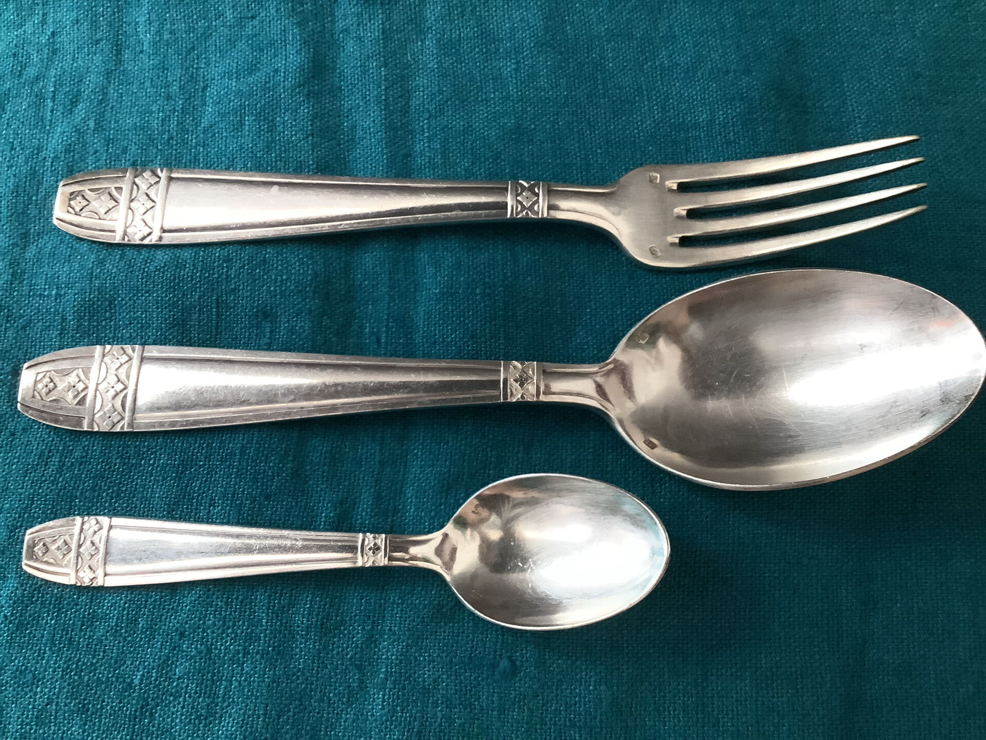 Art Deco Baptism Set Metal + Stamps