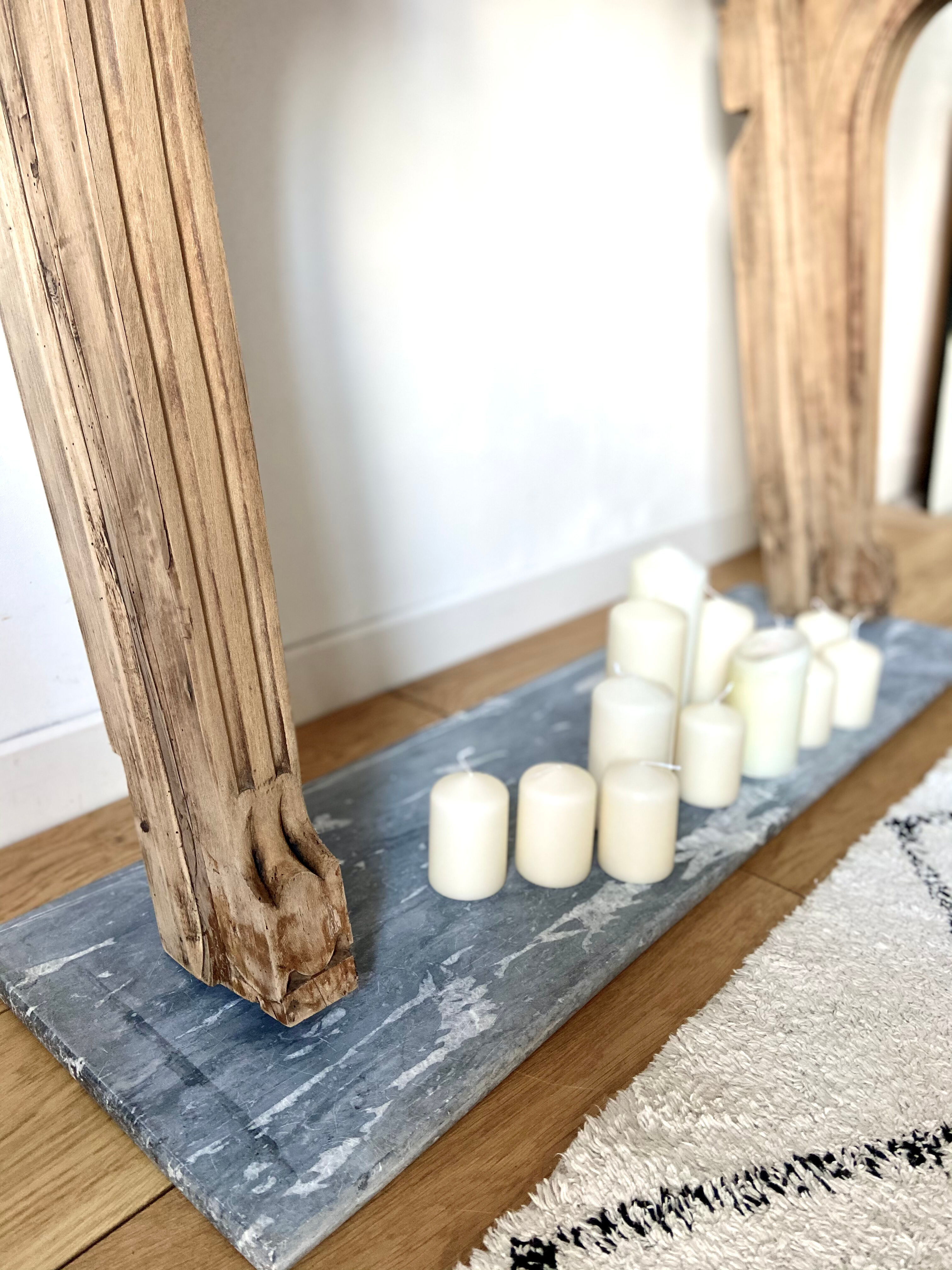 Oak fireplace mantle XIX