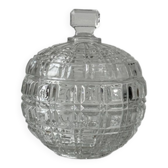 Chiseled crystal sugar bowl