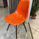 A dsw fiber red orange dowel walnut eames herman miller vintage 70 chair