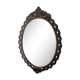 Old oval mirror 41x29 baroque style brass frame