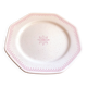 Old pink speckled beige dessert plate from the Dentelle St Amand collection