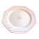 Old pink speckled beige dessert plate from the Dentelle St Amand collection