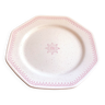 Old pink speckled beige dessert plate from the Dentelle St Amand collection