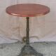 Vintage bistro side table with brown top