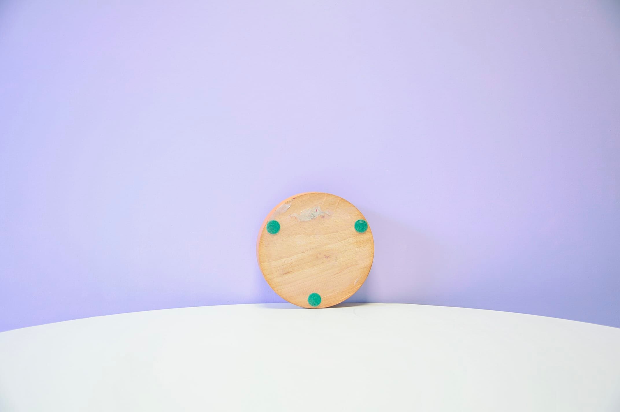 Vintage light wood brutalist bowl