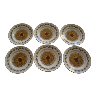 Set of 6 Broadhurst English earthenware plates