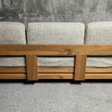 Sofa - daybed and armchair by Maison Regain 60/70 in vintage elm