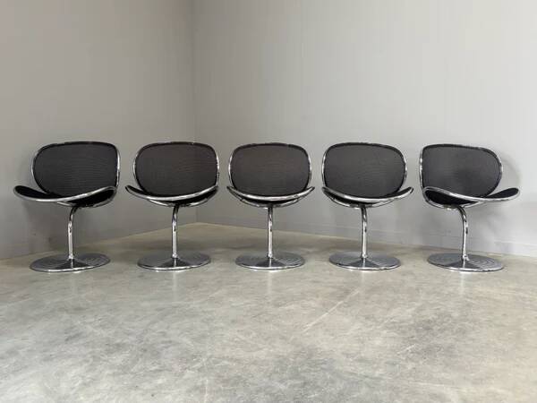 Set O-line dining chairs by Herbert Ohl, Wilkhahn 1980s