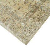 Handmade decorative oriental beige carpet 200 cm x 305 cm
