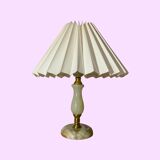 Lampe de table en marbre vert des années 1960 du Danemark | Lampe de bureau vintage marbre vert avec laiton milieu de siècle
