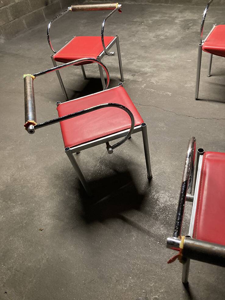4 post-modern armchairs 1980