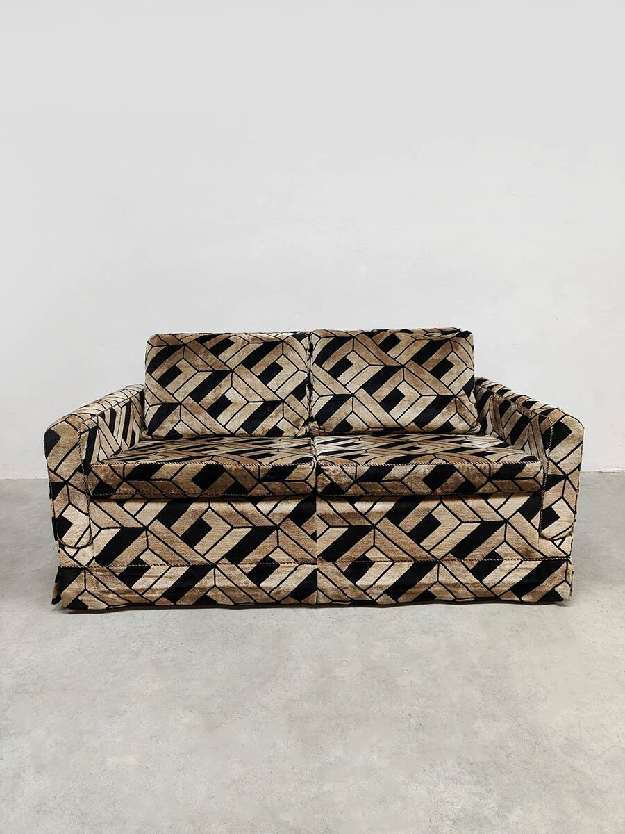 Vintage 2 seater daybed sofa 'Geometric deluxe'