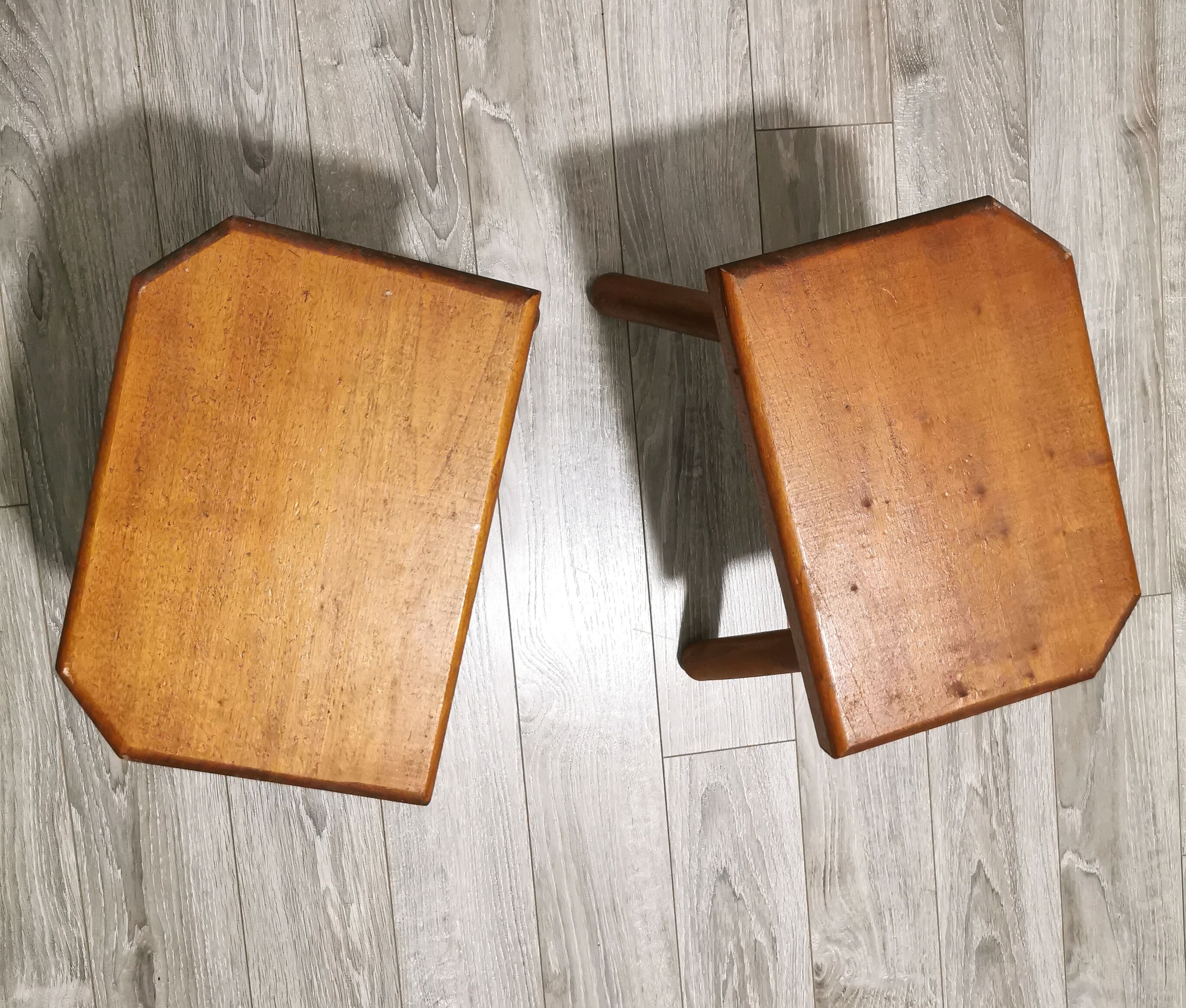 Pair of tripod stools