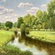 Green landscape signed
