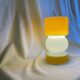 Vintage Lamp • Two-Tone Glass • Space Age • 1980