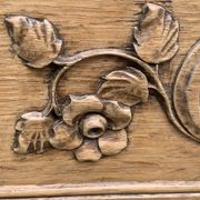 Louis XV style chest of drawers, solid raw oak, 1920.