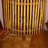 Rattan bedside lamp