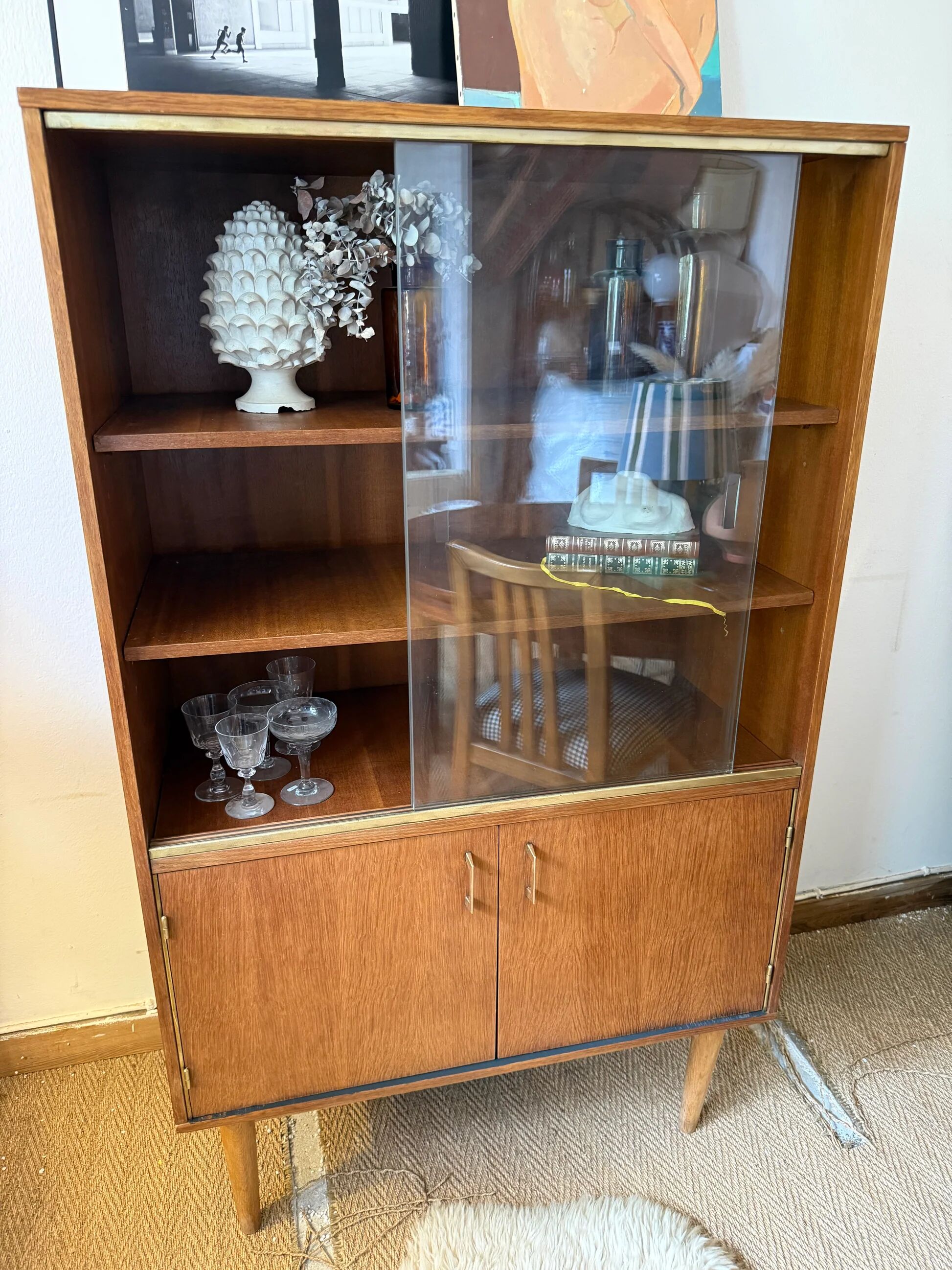 Vaisselier vitrine bibliothèque vintage