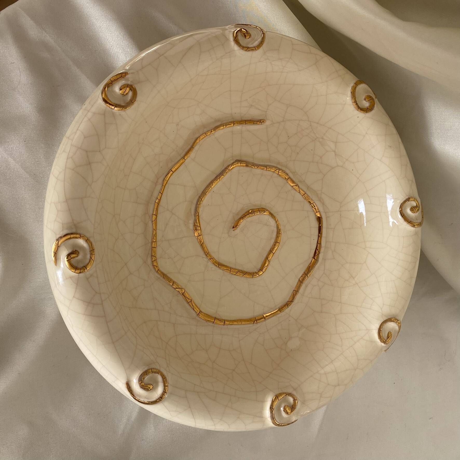 Ceramic vide poche Longwy 25 cm from the 1980s