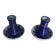 Pair of Bougeoirs BETSCHDORF Schmitter Ceramic Blue Vintage