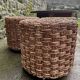 Coffee table and 3 rope stools from the 1970s.