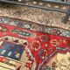 Vintage Caucasian Kazak carpet handmade USSR 1950 - wool on wool 255x120
