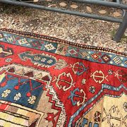 Vintage Caucasian Kazak carpet handmade USSR 1950 - wool on wool 255x120