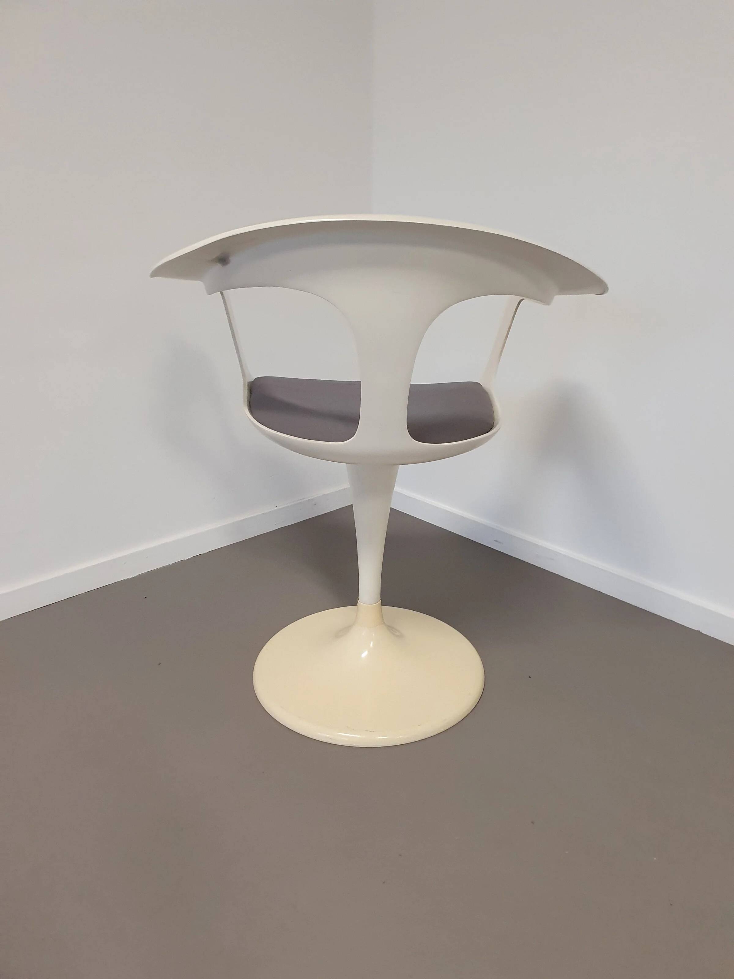 2 x chaise Tulip Lusch, rare, 1972, design blanc, design vintage Colani