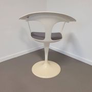 2 x Lusch Tulip Chair, rare, 1972, white design, vintage Colani design
