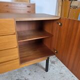 Vintage 60s - 70s German sideboard, walnut TV cabinet